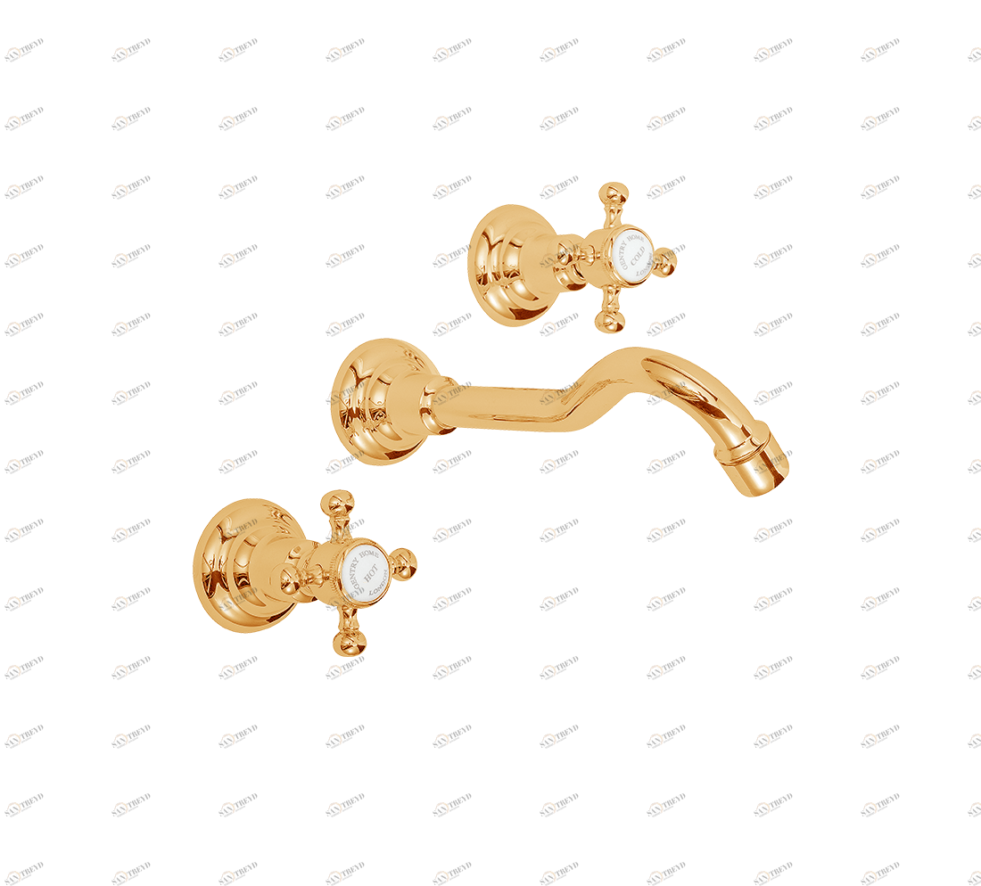 Gentry Home Центр смесителя для раковины до центра два отверстия под смеситель мм Antique Темное золото GH102088