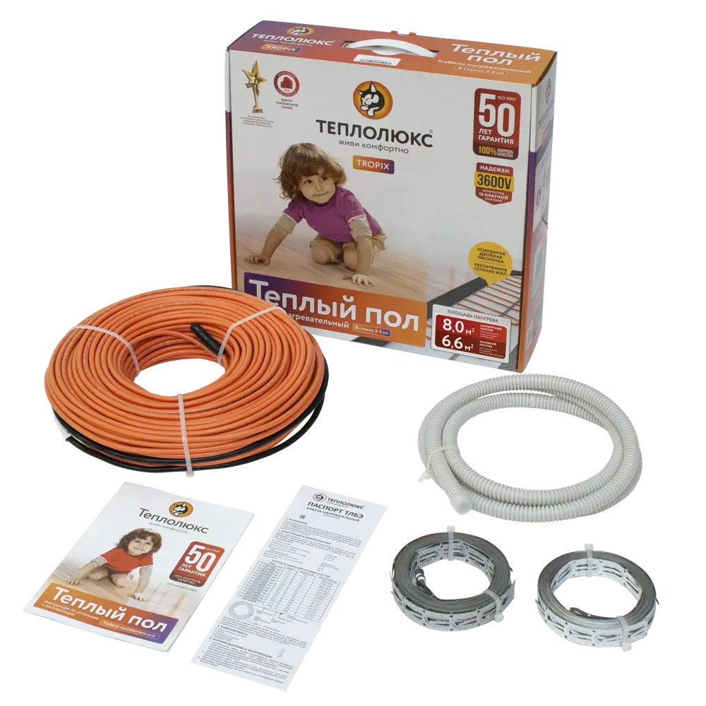 Нагревательный кабель для теплого пола Теплолюкс 56.5 м, 1200 Вт STLM-2027234 - Вид №2