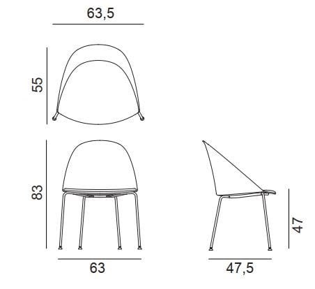 Стул из полипропилена с мягким сиденьем In Stock Arper ARCH-00045586 - Вид №3