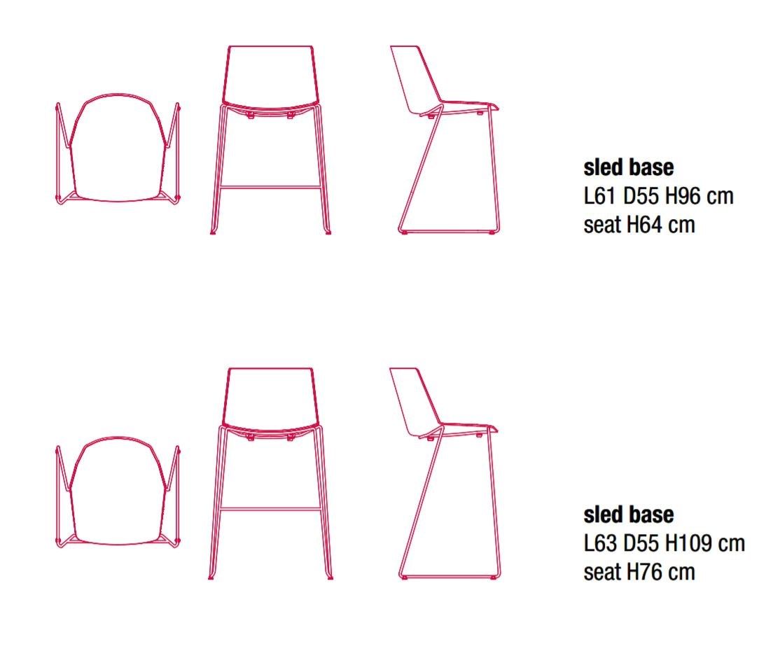 Высокий табурет из ткани со спинкой MDF Italia Aïku ARCH-00017448 - Вид №2