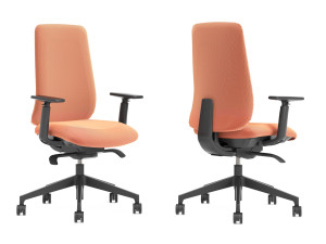 Тканевый регулируемый по высоте рабочий офисный стул с колесами