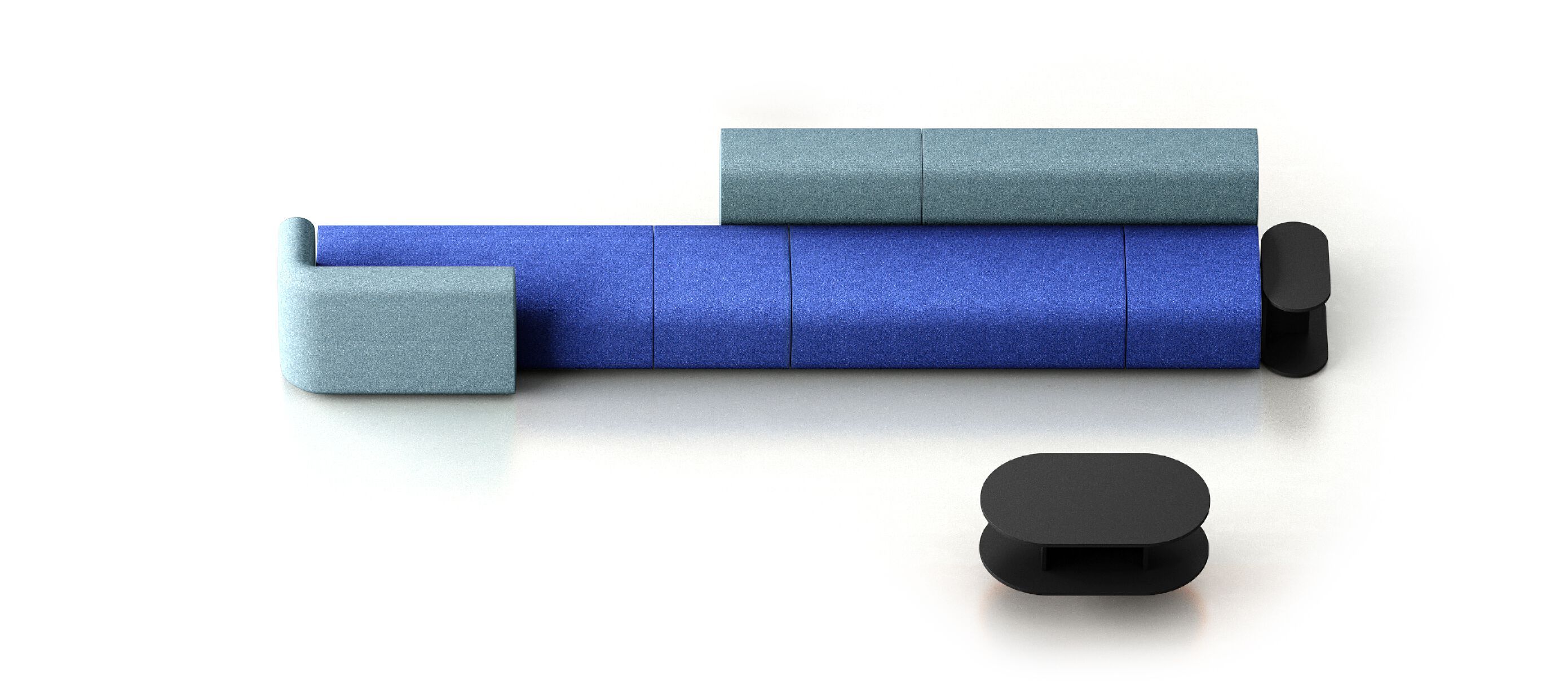 Ткань мягкая модульная скамья для контракта Leyform Noà ARCH-00017966 - Вид №4