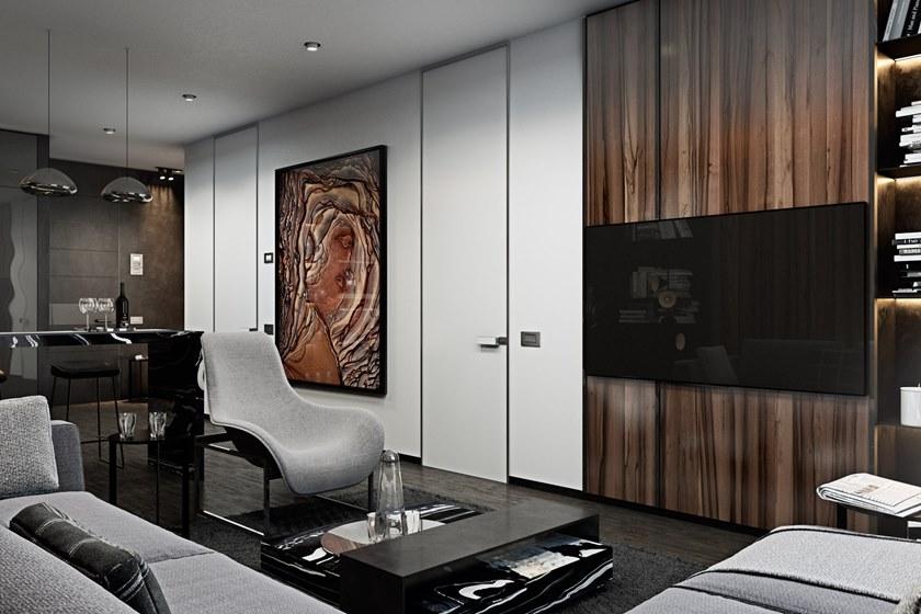 ZonaUno Распашная дверь заподлицо со стеной со скрытыми петлями sun-id-1439037 - Вид №22