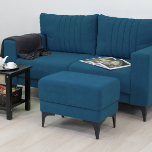90683078 Пуф / подставка для ног Рико 60x40x0 см цвет синий STLM-0336449 НИЖЕГОРОДМЕБЕЛЬ И К