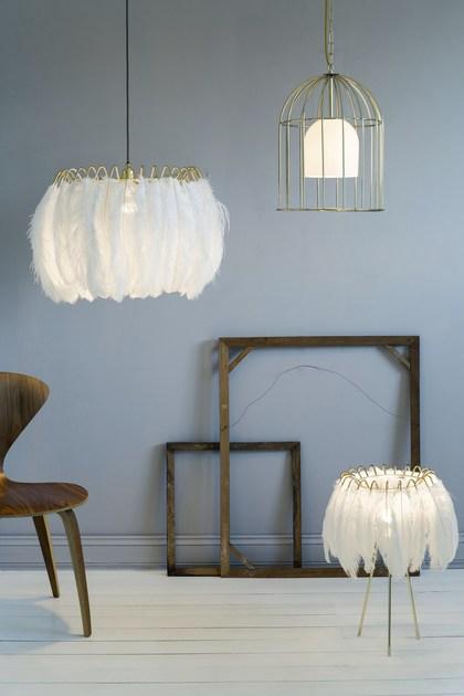 Mineheart Подвесной светильник из стали и страусиных перьев Feather sun-id-1452016 - Вид №2