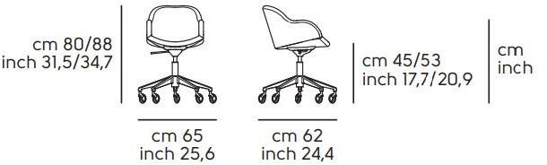 Midj Поворотный офисный стул из ткани с подлокотниками Sonny sun-id-1449792 - Вид №1