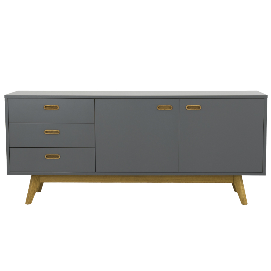 Сервант большой Tenzo Bess, 82х200х43 см, дуб, серый 2176014 - Вид №1