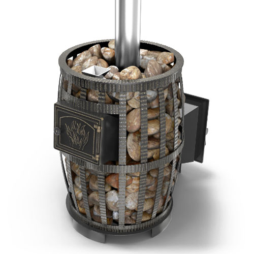 Банная печь Везувий Легенда Русский пар Ковка 18 (270) с закрытой каменкой 5341 - Вид №1