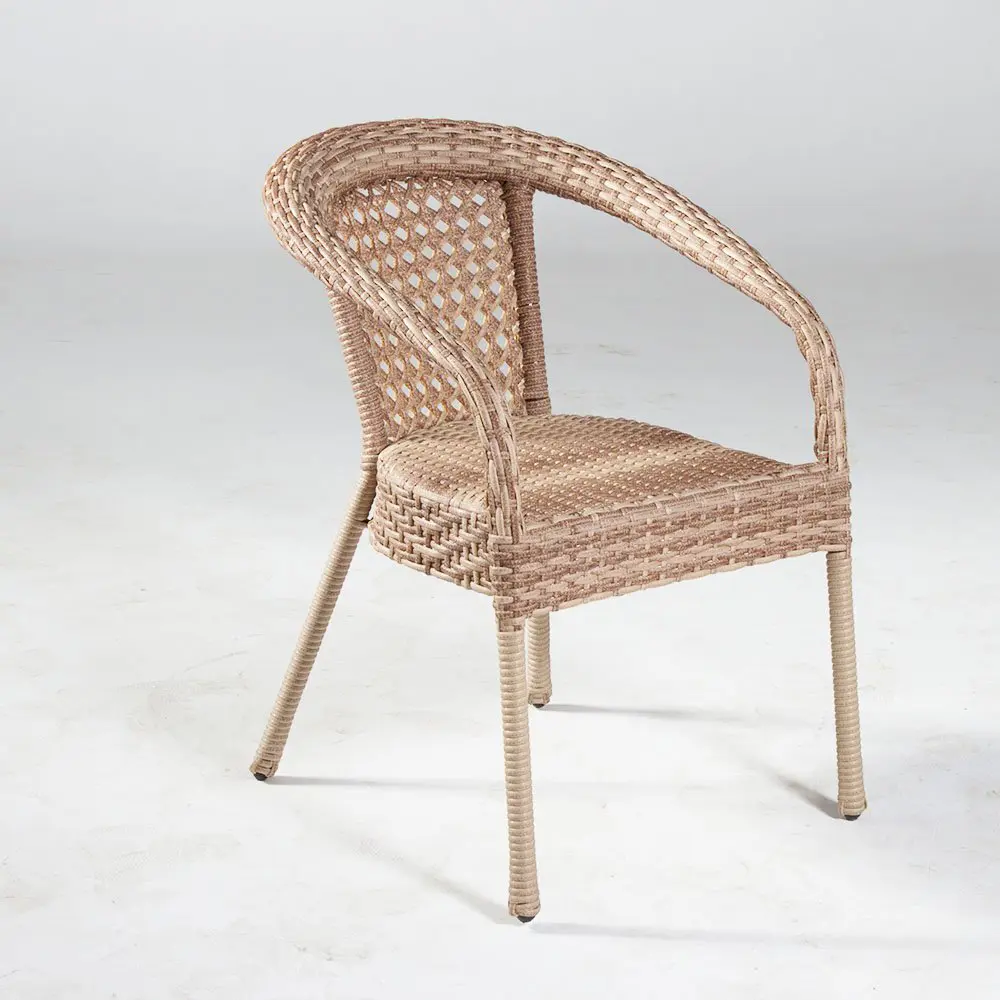 91628550 Кресло садовое Aiko Deco 53 см х 60 см х 80 см искусственный ротанг бежевый STLM-0950414