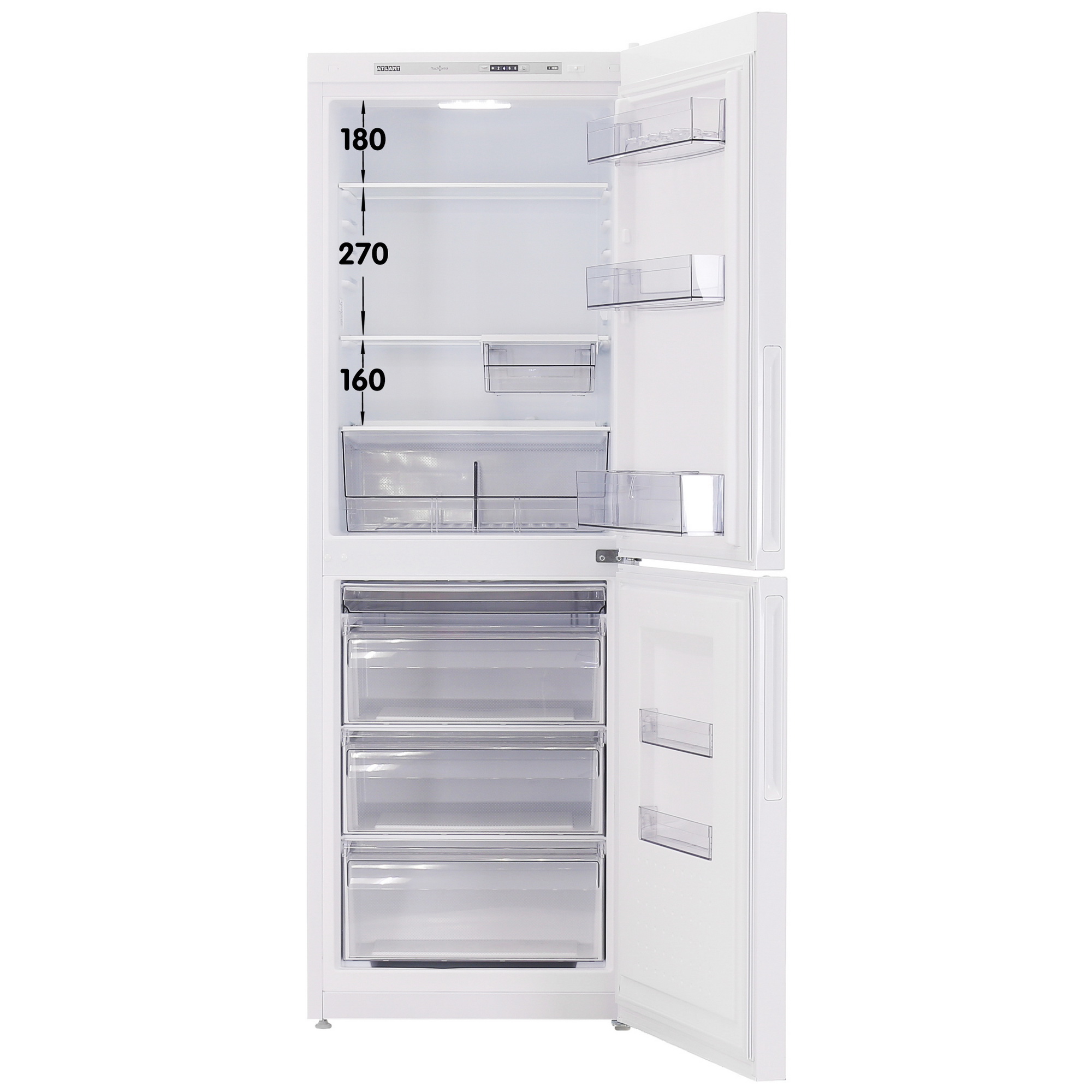 9055874 Холодильник с морозильником   ATLANT ХМ-4619-101 белый STDN-0055678 - Вид №1