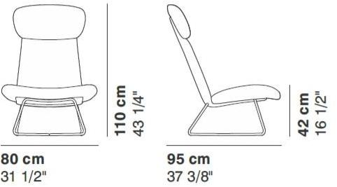 La Cividina Стул на санках с подголовником Myplace sun-id-1499964 - Вид №1
