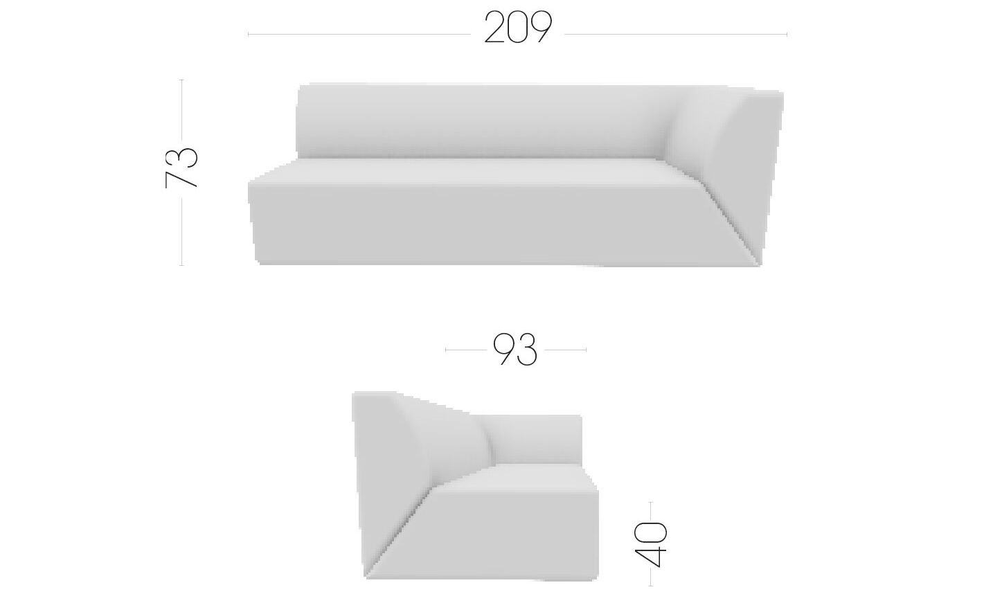 Секционный диван из ткани GABER ZAFAR MODULE 6 ARCH-00091238 - Вид №5