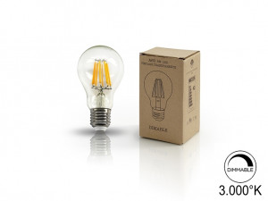 109119 Лампочка LED A60 8W E27 с регулируемой яркостью Schuller Vintage