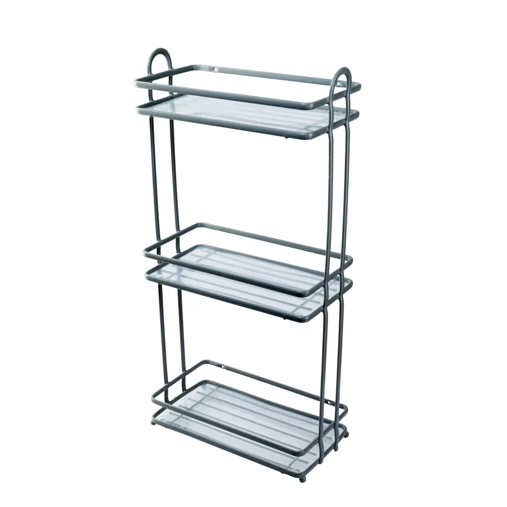 Полка для ванной трёхъярусная Swensa Termo 29.1 см цвет серый SWR-1007 STLM-2197789