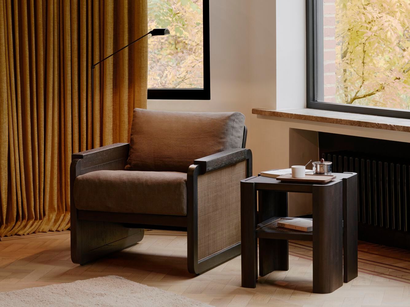 Тканевое кресло с подлокотниками Ethnicraft панель ARCH-00036297 - Вид №5