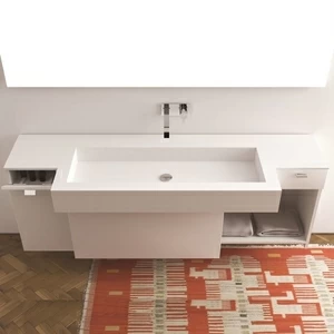 Moma Design Тумба под раковину подвесная 1400 Emotion Basin 350 белая матовая