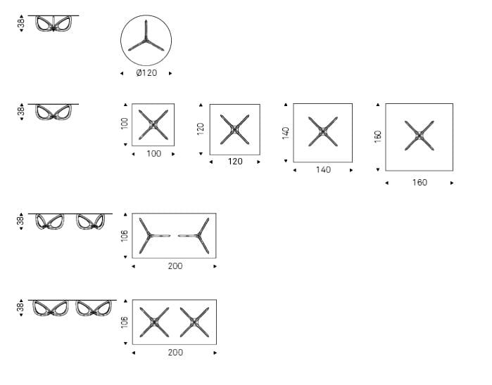 Низкий журнальный столик из дерева и стекла Cattelan italia HELIX ARCH-00024241 - Вид №3