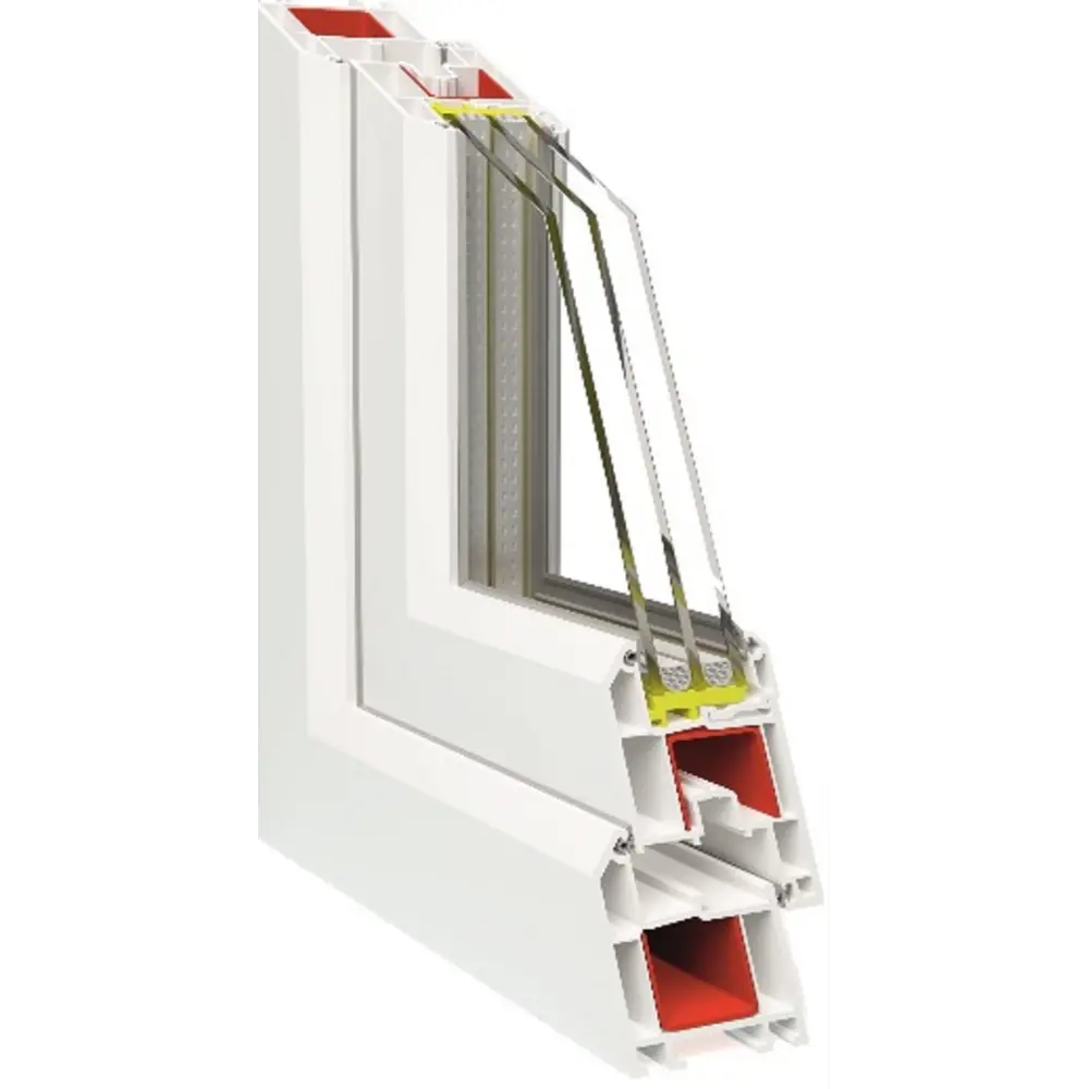 Балконная дверь ПВХ Deceuninck одностворчатая левая поворотная 2130x700 мм (ВxШ) двуxкамерный стеклопакет белый STLM-2088311 - Вид №3