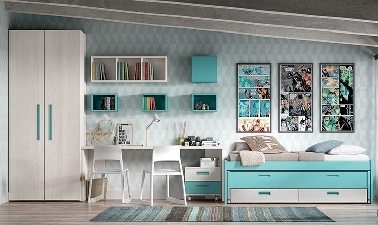 102934 Детская комната с двойной кроватью Ambiente 20 Arasanz Oslo Santreyd