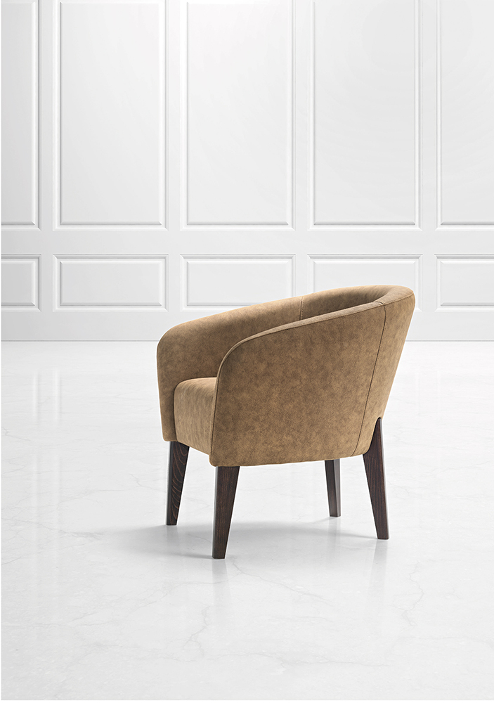 Kyk542 Кресло с каркасом из древесины бука, 4 ножки. Сиденье и спинка мягкие. Et al. Kyk - Вид №4