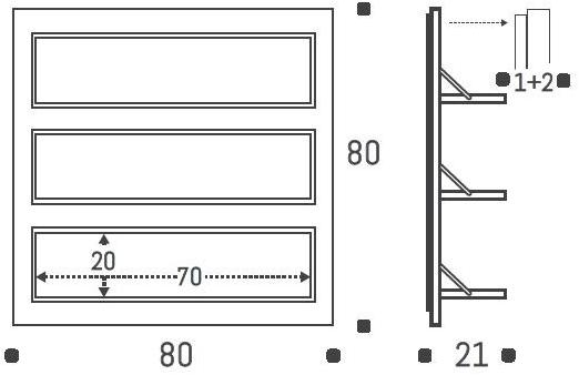 AMBIVALENZ Книжный шкаф офисный из фанеры Fläpps shelf 80×80-3 Fl080002 - Вид №4