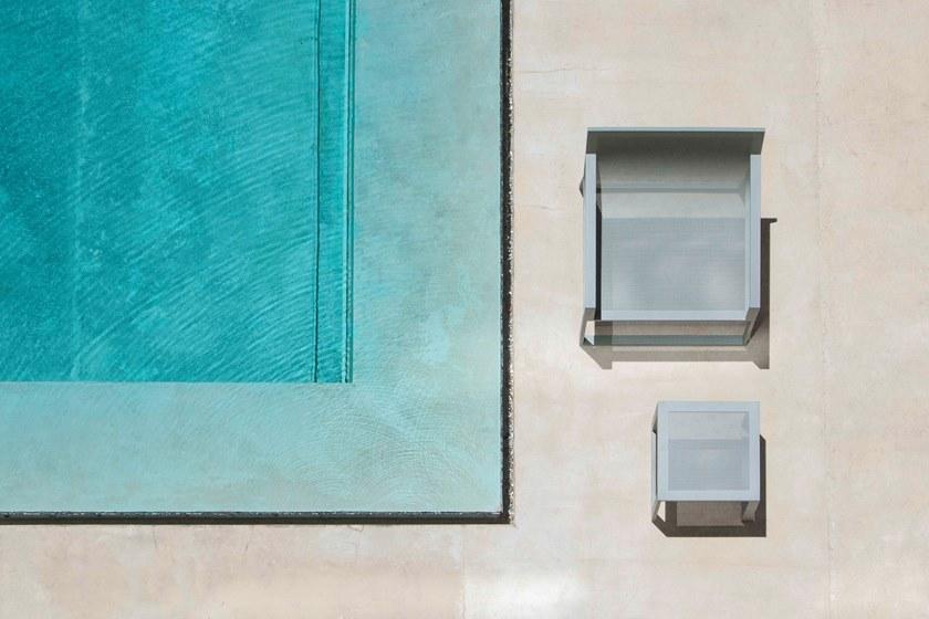 GANDIABLASCO Садовое кресло-санки из термолакированного алюминия с подлокотниками Blau sun-id-1471480 - Вид №2