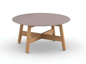 Круглый журнальный столик из тикового дерева