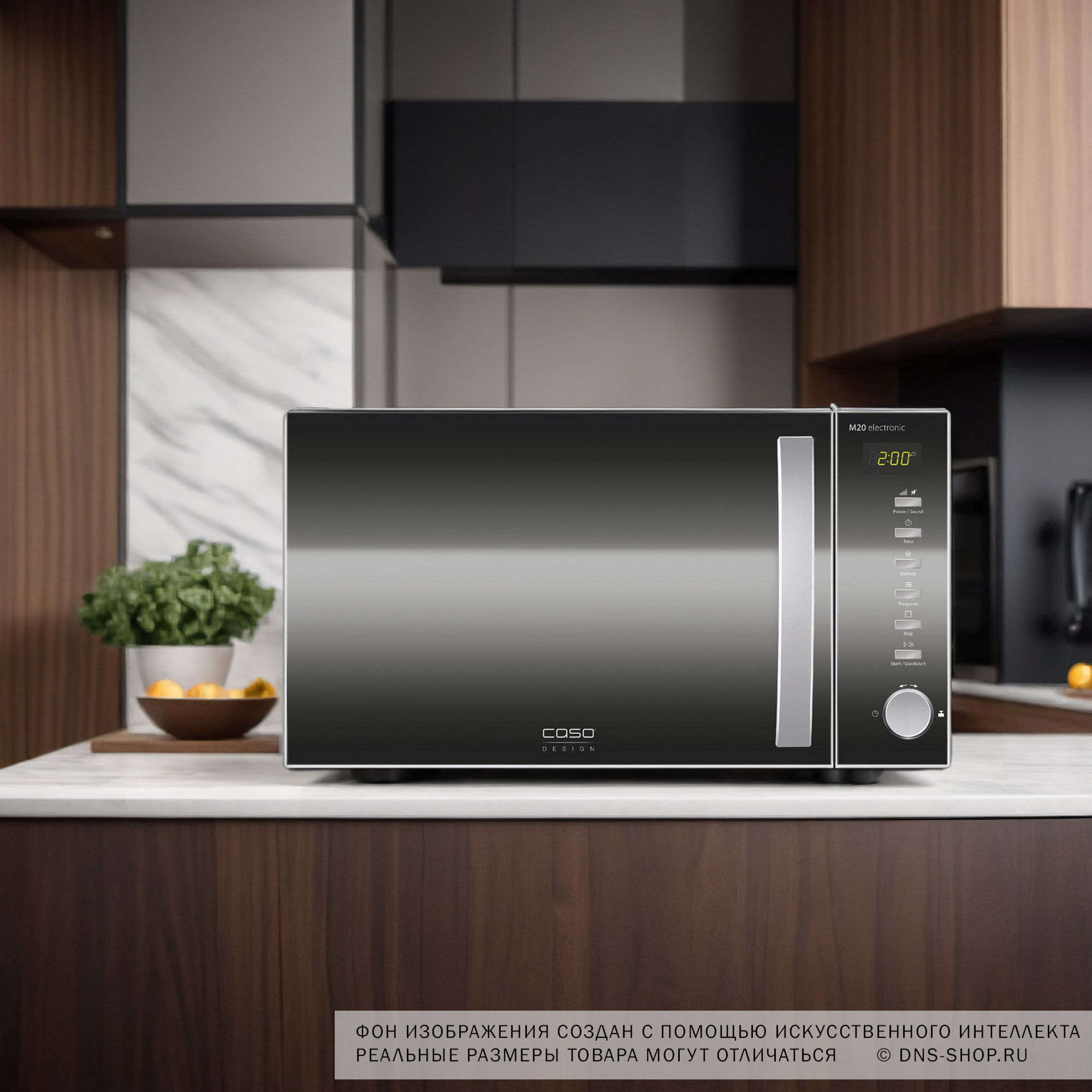 1117016 Микроволновая печь CASO M 20 Electronic зеркальный, серебристый STDN-0140815 - Вид №2