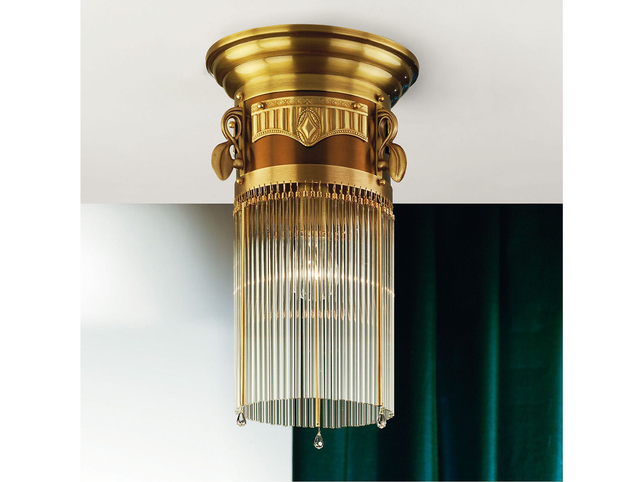 Потолочный светильник из латуни и стекла Orion ARCH-00085332