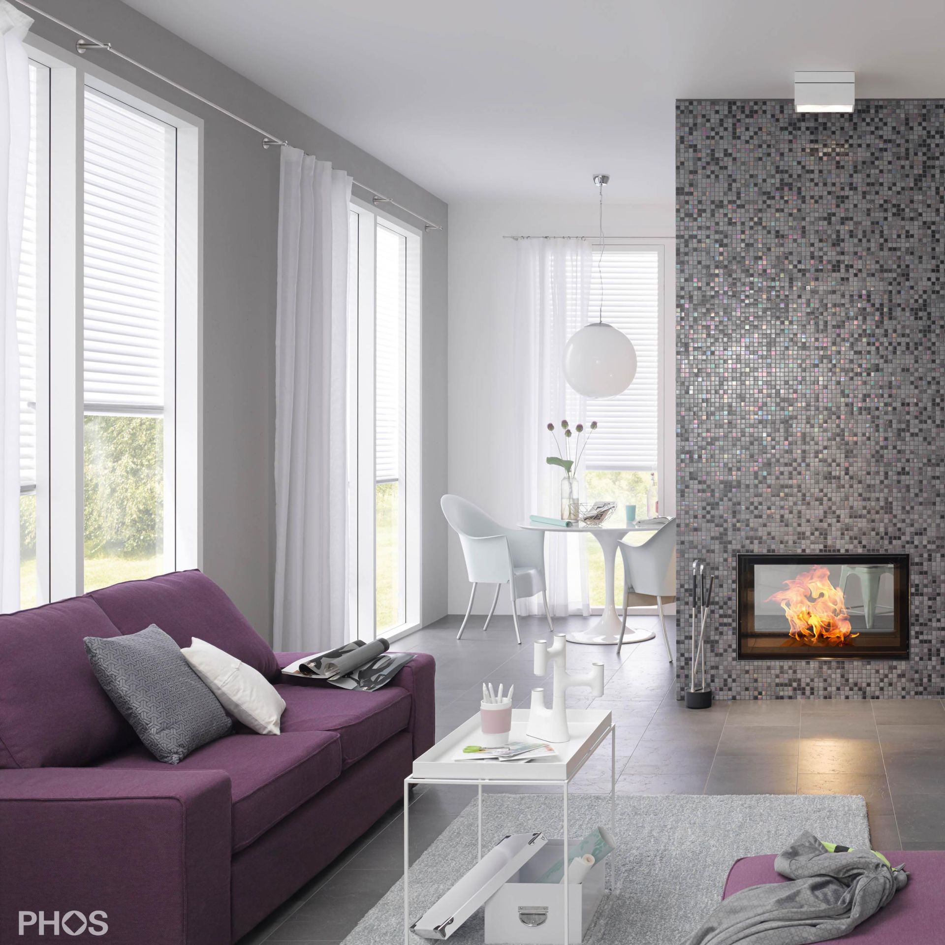 VS20-80-1600 Комплект карнизов: 160 см с 2 кронштейнами (небольшое расстояние от стены) PHOS  - Вид №2