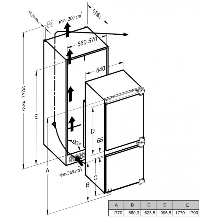 9020630 Встраиваемый холодильник Schaub Lorenz SLU E235W5 STDN-0037494 - Вид №11
