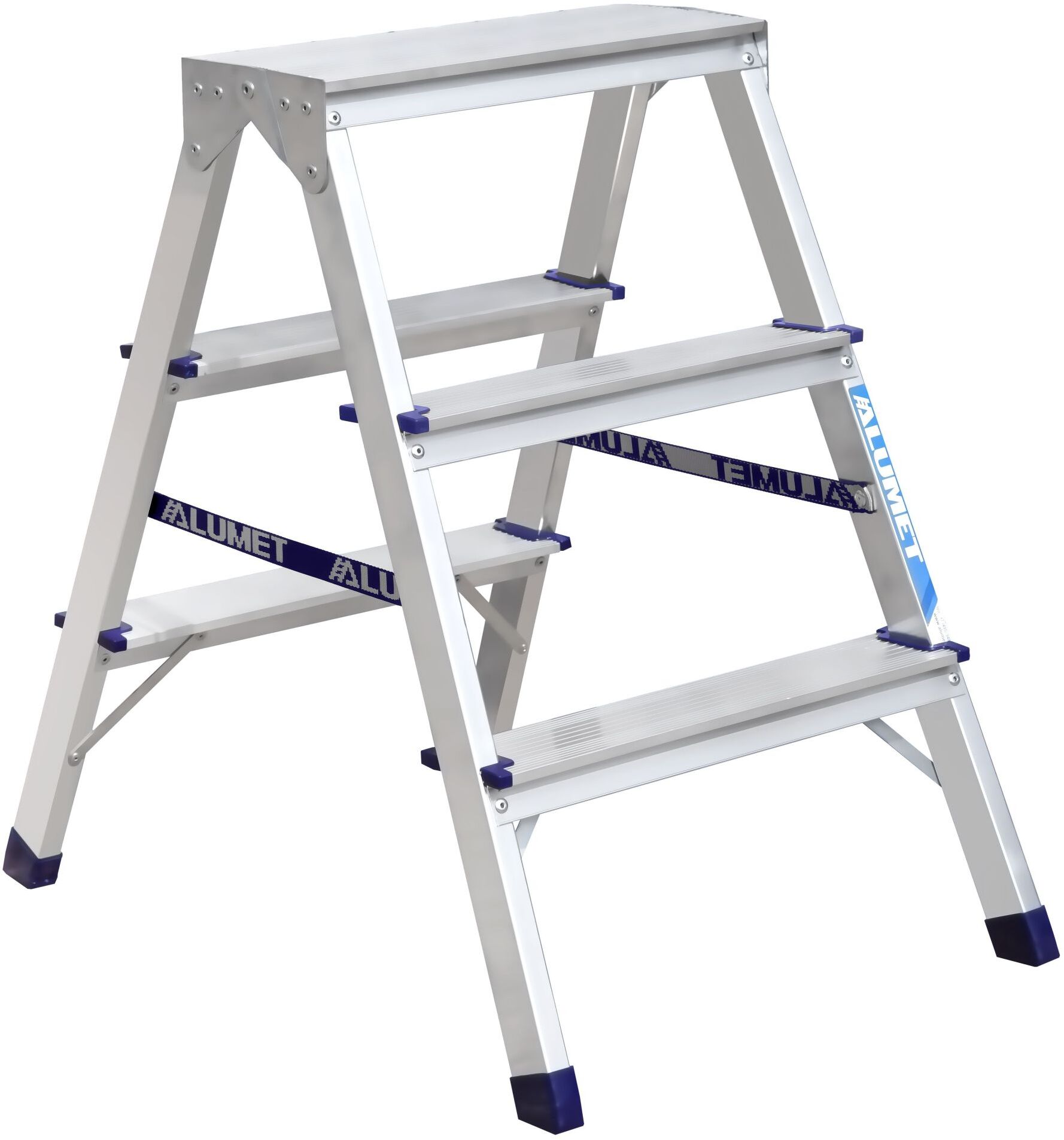 Стремянка алюминиевая двухсторонняя AD 7203