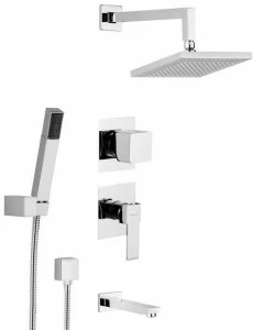 Rubinetterie Mariani Душевой набор с лейкой, смесителем и ручным душем Polar 17d-pa