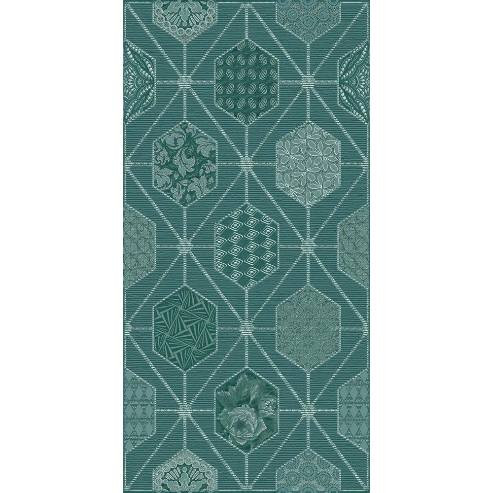 Декор настенный Azori Devore Geometria 31.5x63 см матовый цвет зеленый геометрия STLM-2164517