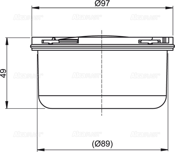 Гидрозатвор мокрый для APV26, APV26C ALCAPLAST APV0050 - Вид №1