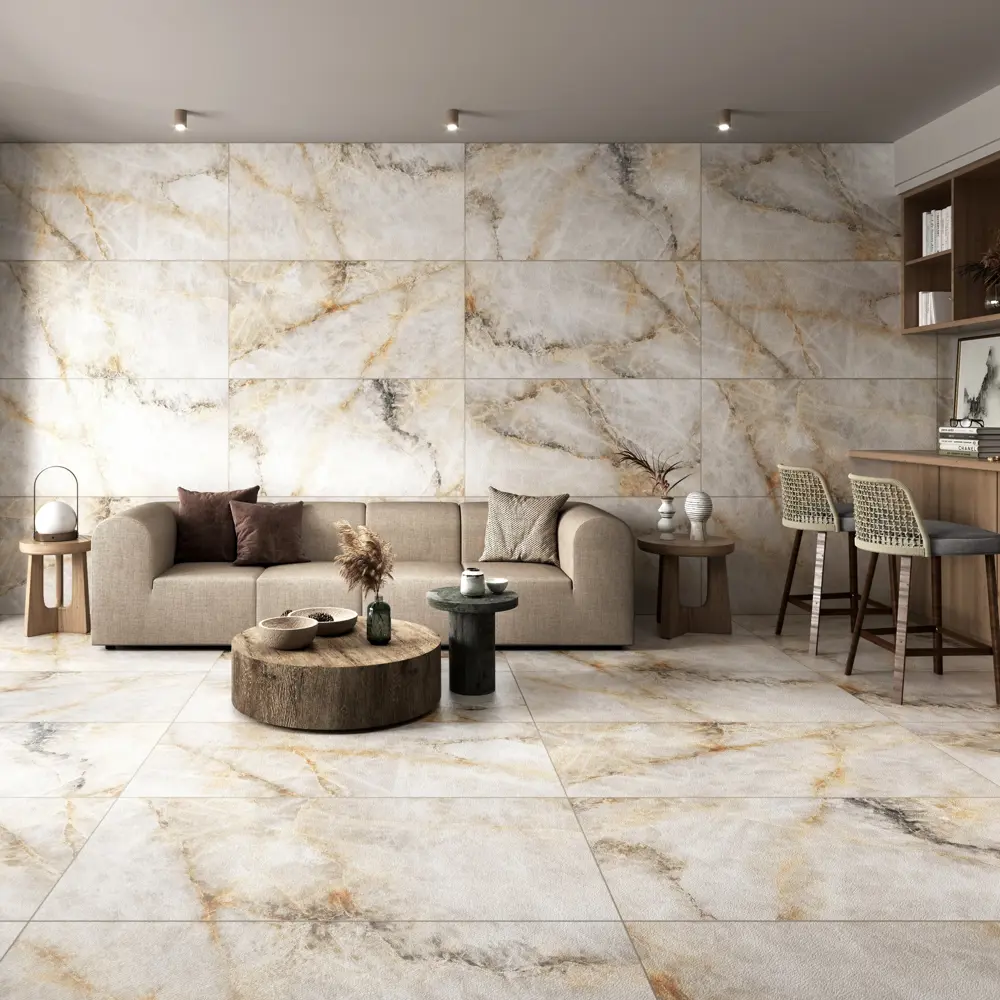 Глазурованный керамогранит Onice Victoria Lapp 60x120 см 1.44 м² лаппатированный цвет бежевый 89458755 STLM-2138299 Santreyd