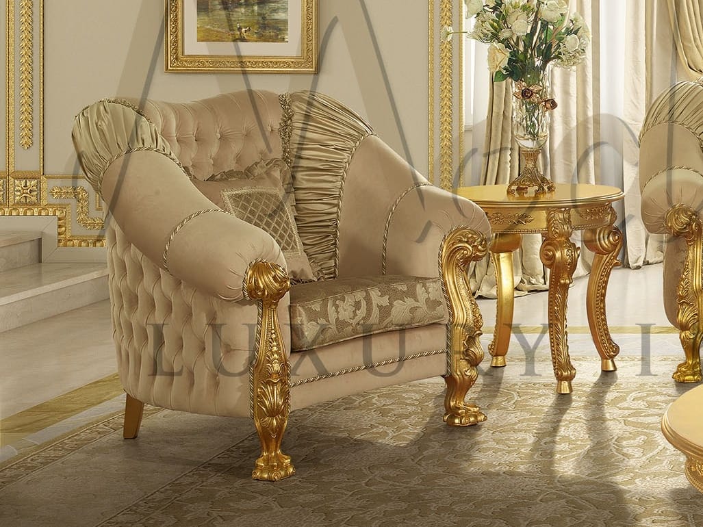Тканевое кресло с подлокотниками Modenese Luxury Interiors Royal ARCH-00146195