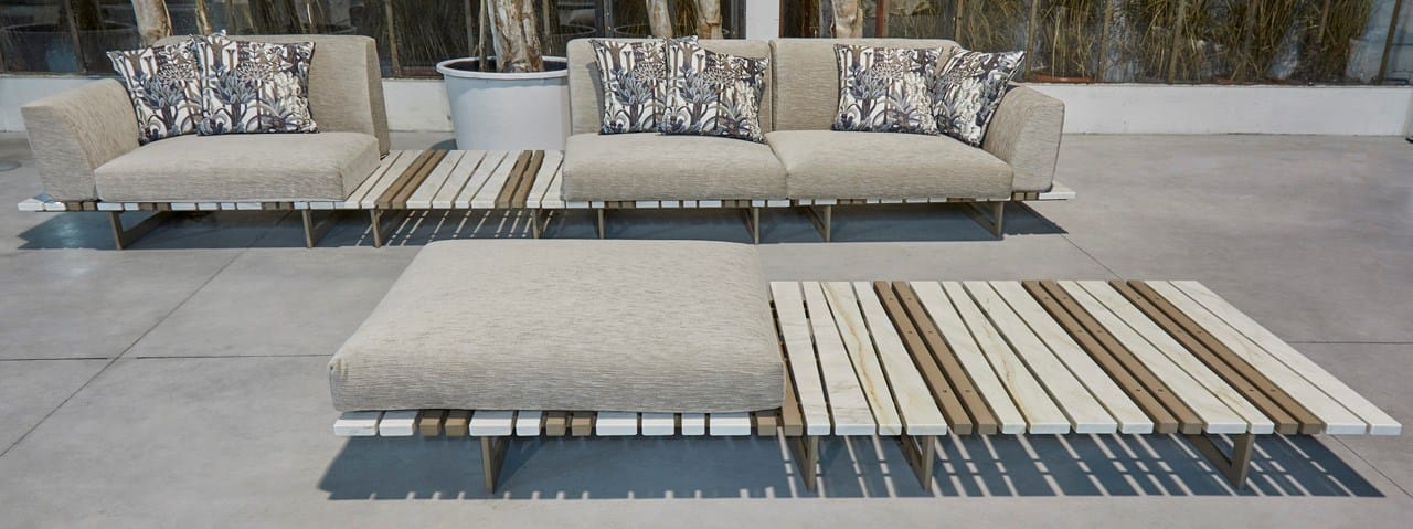 Секционный диван из мрамора Calacatta и ткани FranchiUmbertoMarmi RITAGLI ARCH-00126085 - Вид №3