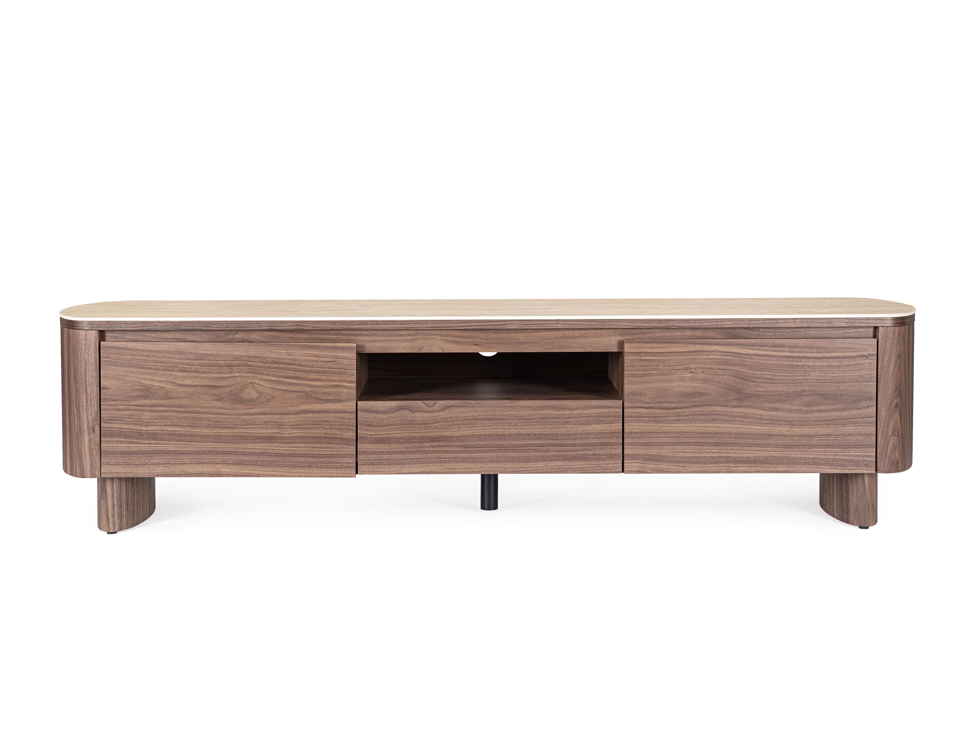 Шкаф для телевизора из шпона с распашными дверцами BIZZOTTO Иезекииль ARCH-00016873