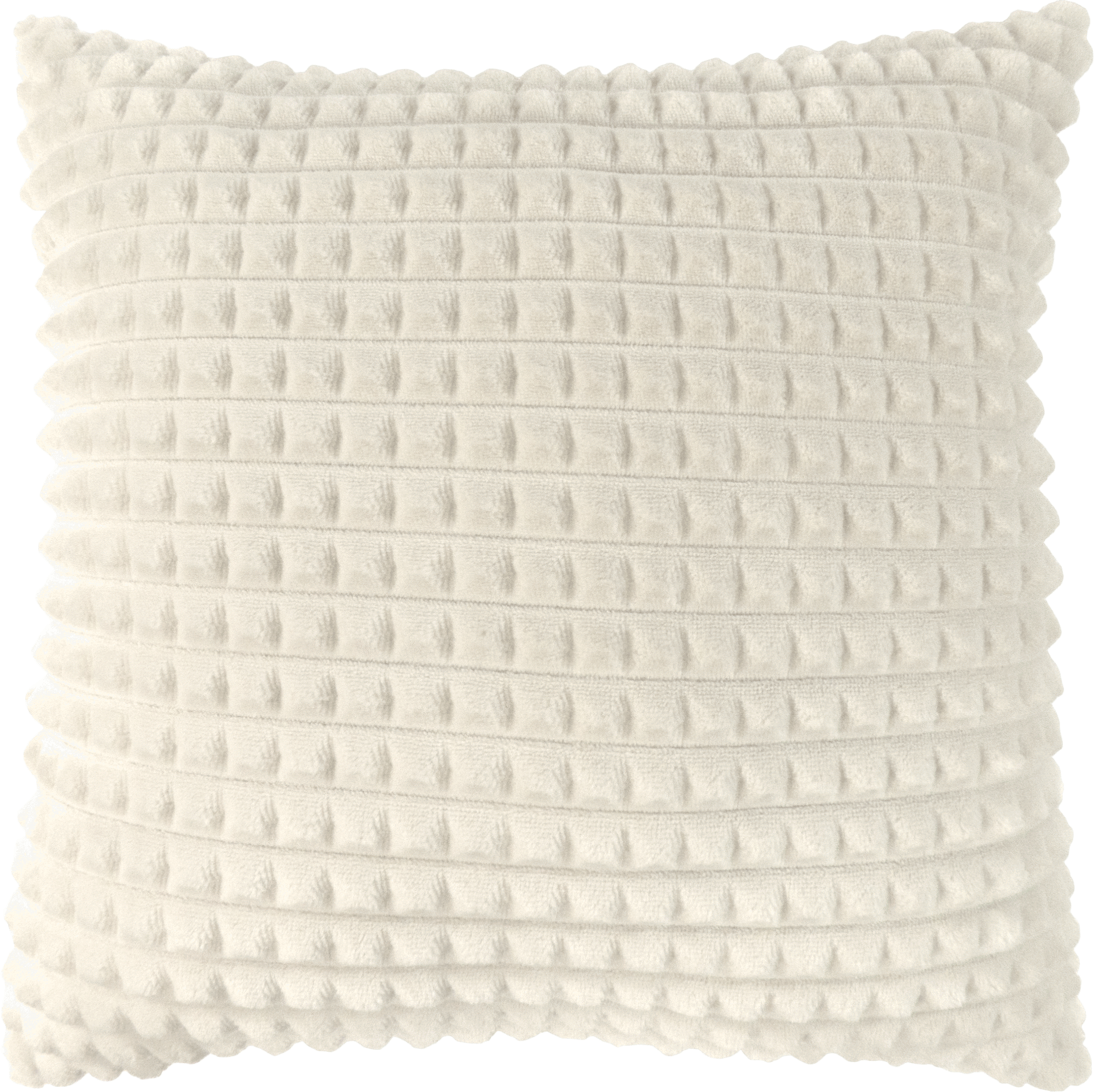 89112389 Подушка Плюш 40x40 см цвет кремовый STLM-0078550 LINEN WAY