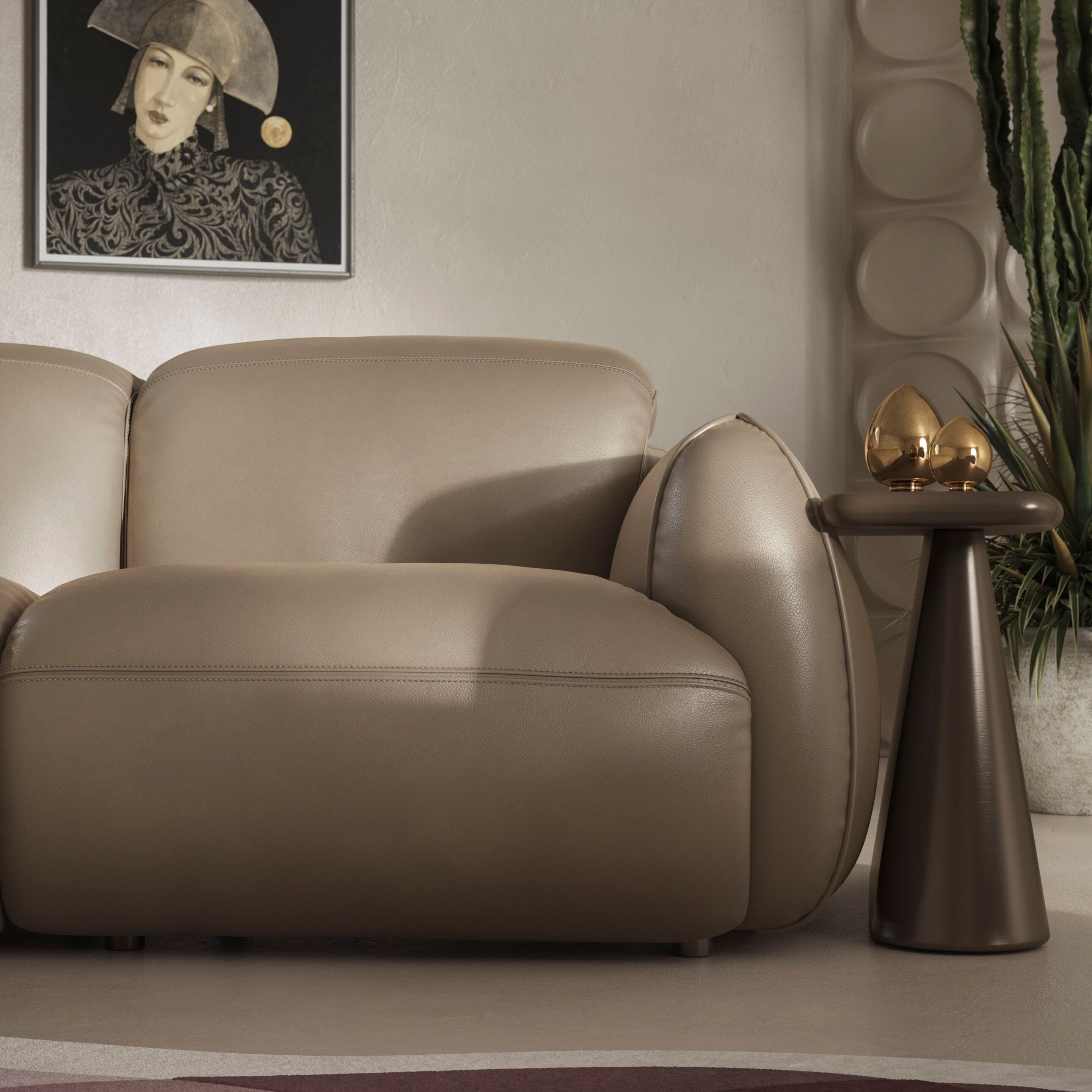3-местный кожаный диван Natuzzi Italia Mindful ARCH-00126439 - Вид №4
