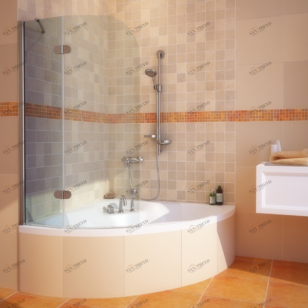 130X150GV102AR Душевое ограждения на борт вынны GUTEWETTER Германия LUX