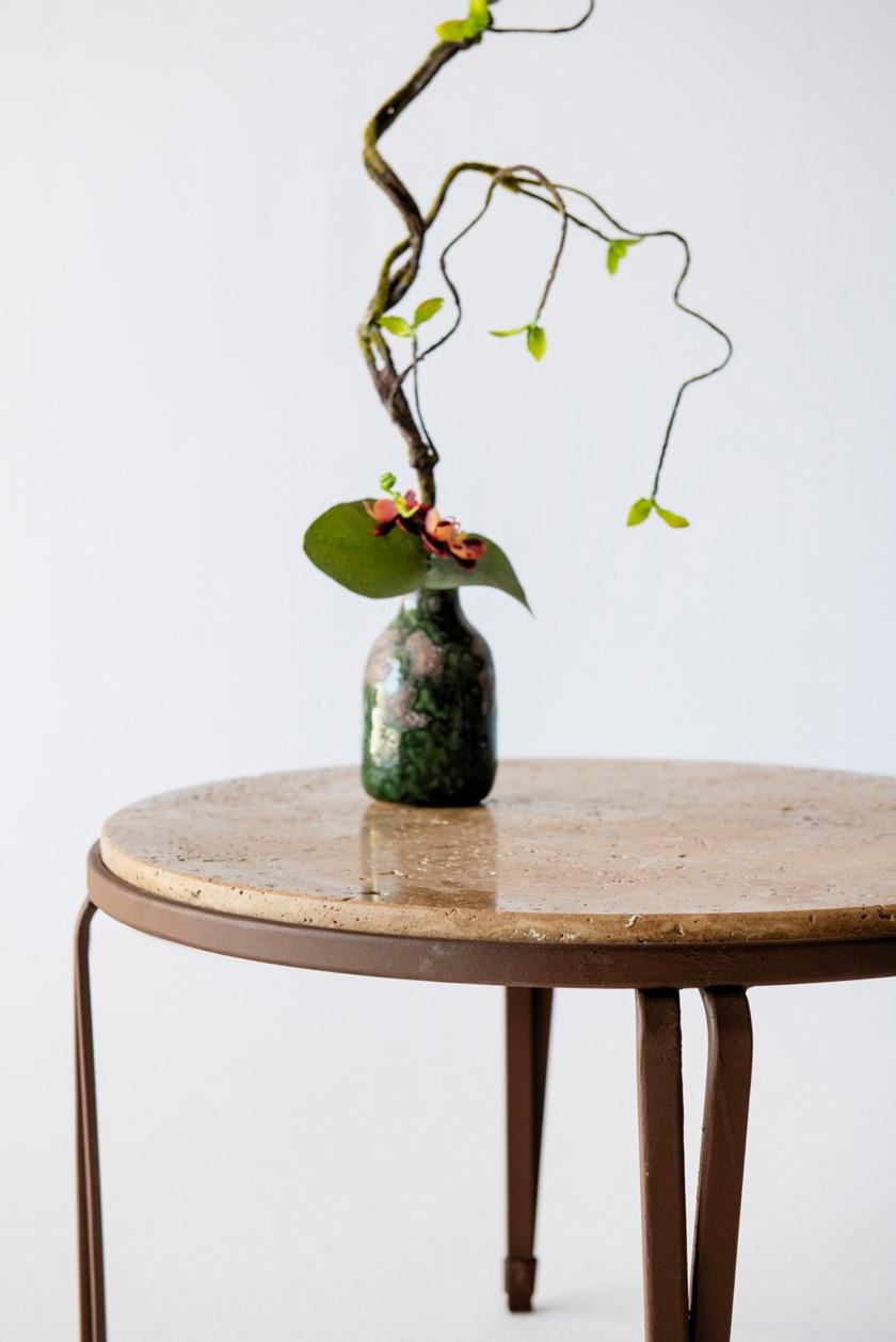 OFFICINACIANI Круглый садовый стол из травертина Marina Gf4029ct-70 - Вид №2