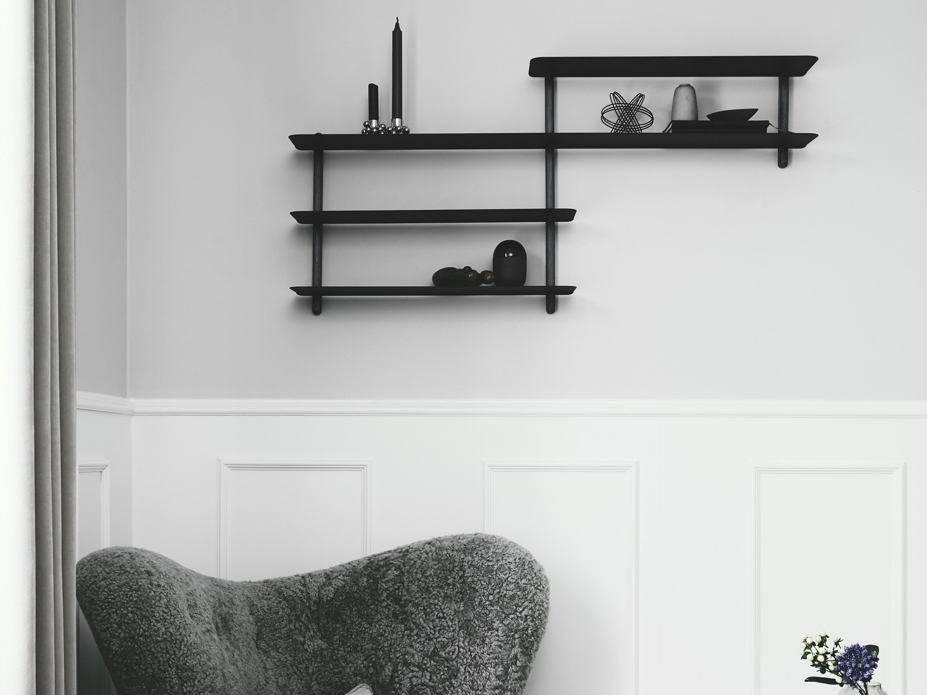 Стальной и деревянный настенный книжный шкаф Gejst Nivo ARCH-00013593 - Вид №1