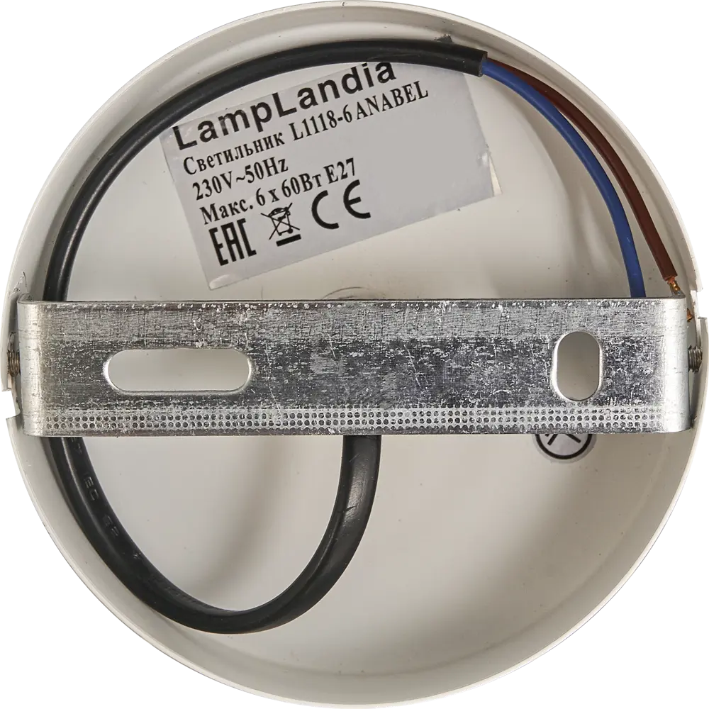 Люстра потолочная Anabel L1118-6, 6 ламп, 20 м², цвет белый LAMPLANDIA STLM-2162285 - Вид №6