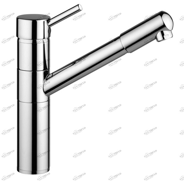 Латунь. 79. Выдвижной кухонный смеситель Quadrodesign Brass