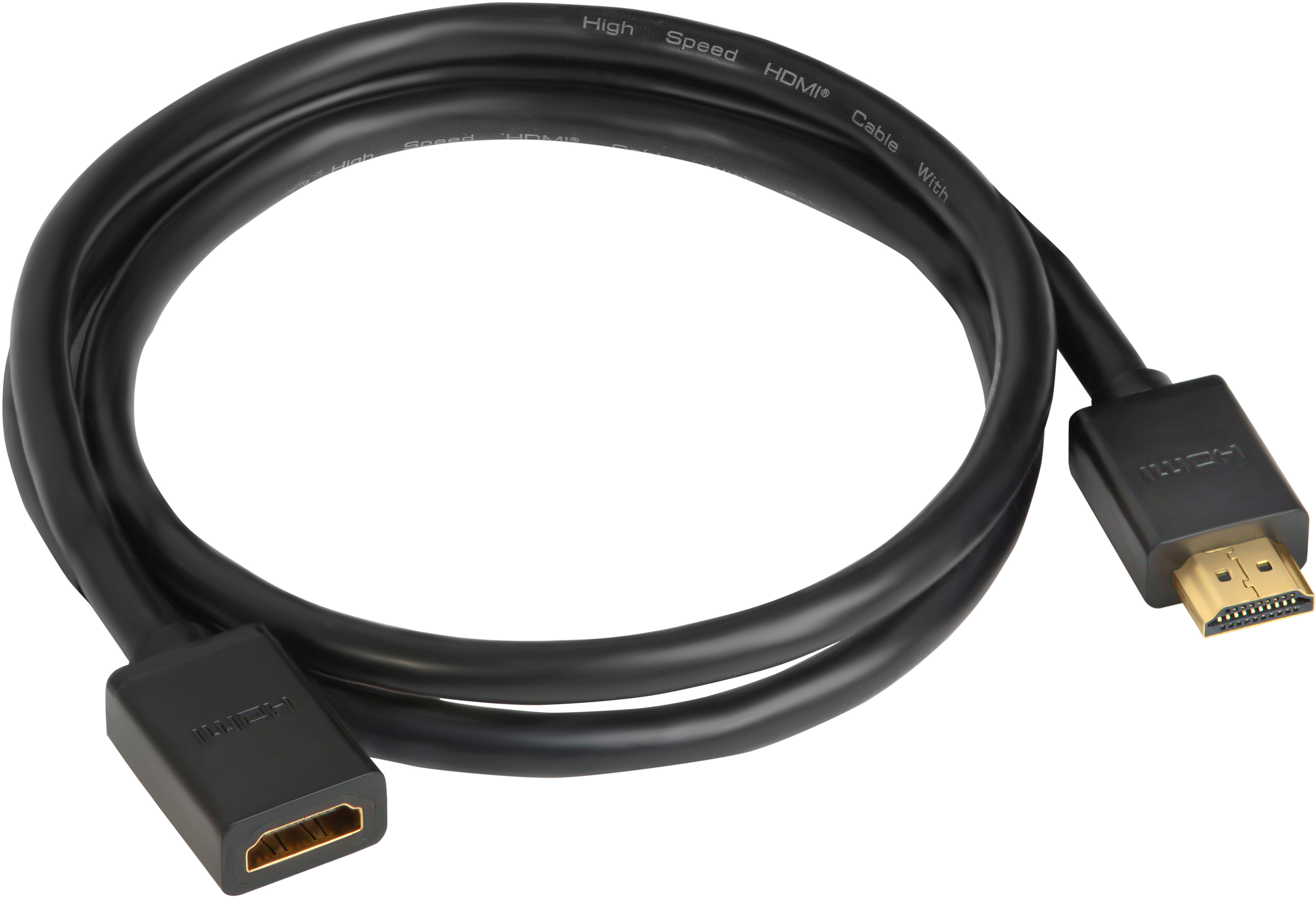 GCR-HMFR6-BB3S-5m удлинитель 5.0m v1.4 hdmi-hdmi черный, od7.3mm, 28/28 awg, позолоченные контакты, ethernet 10.2 гбит/с, 19m / 19f, тройной экран Greenconnect Santreyd  - Вид №1
