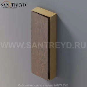 LIFT Модульный шкаф 120 см с левой дверью на доводчиках. Модули могут располагаться горизонтально и вертикально. Отделка: коричневый дуб и натуральный дуб. AMOB054RURTSX