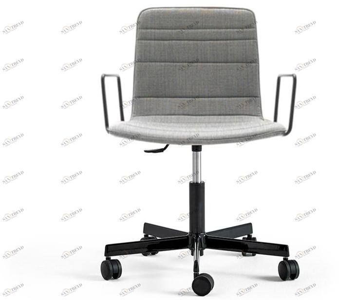 Viccarbe Офисное кресло из ткани с подлокотниками на колесиках Klip sun-id-1393921