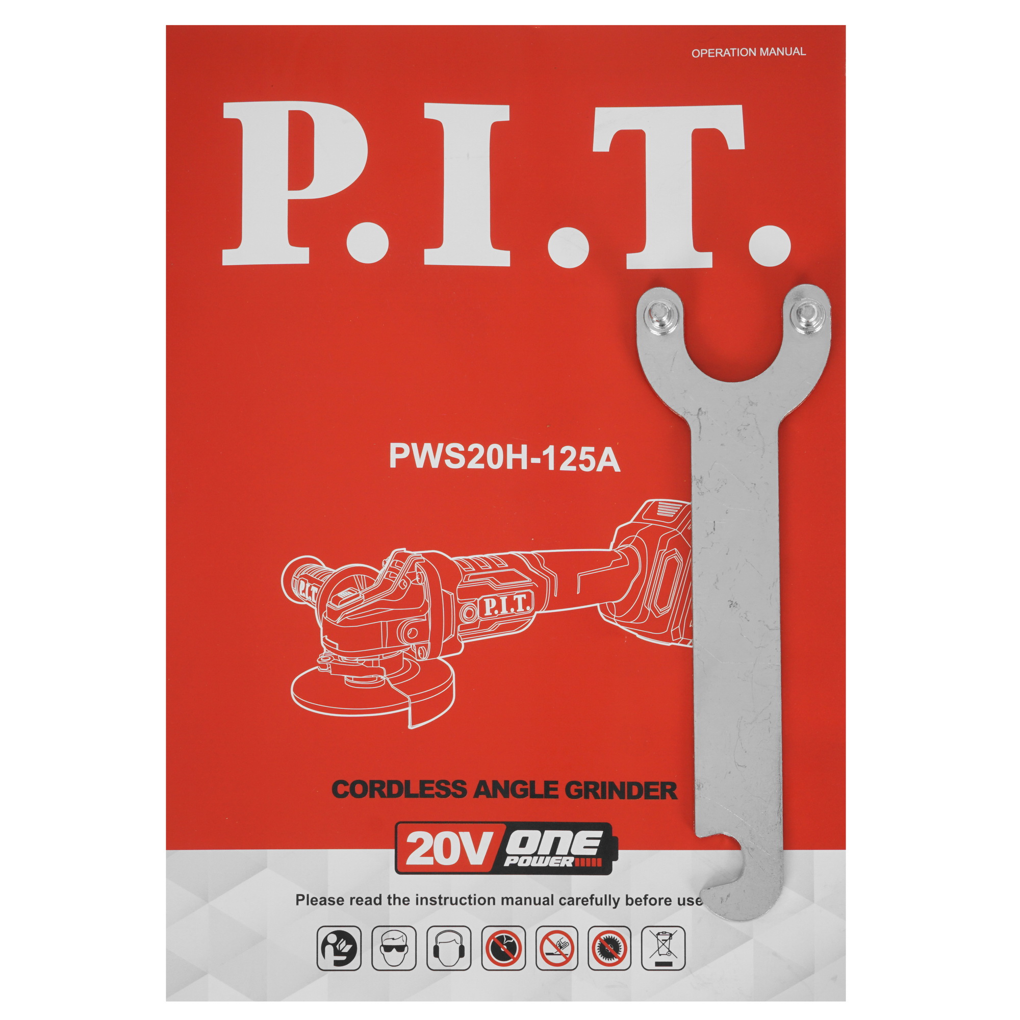 Углошлифовальная машина (УШМ) PIT PWS20H-125A SOLO OnePower 20V  , Без ЗУ, Без АКБ 5339002 STDN-0020730 - Вид №6